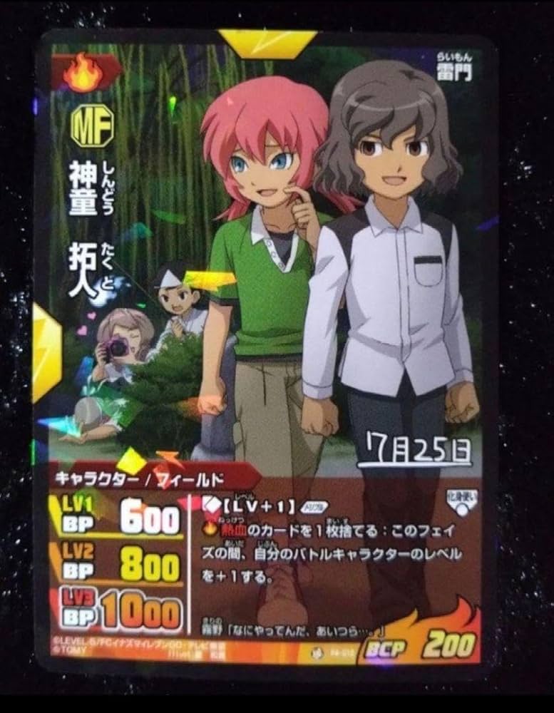 Amazon.co.jp: 神童拓人 霧野蘭丸 箔押しプロモカード イナズマ