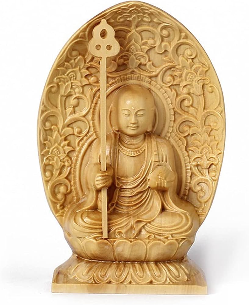 Amazon｜ミニ仏像 地蔵菩薩 柘植（ツゲ）地蔵菩薩像 水子地蔵 お地蔵様