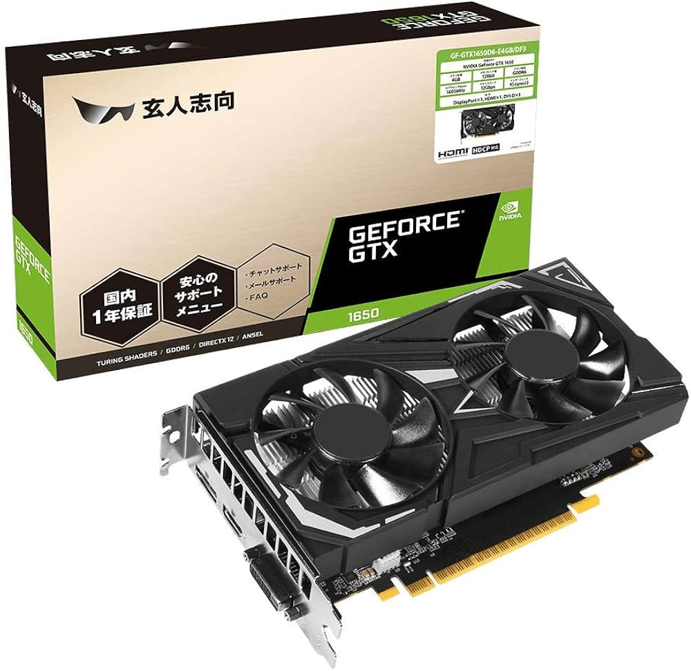 Amazon | 玄人志向 NVIDIA GeForce GTX1650搭載 グラフィックボード