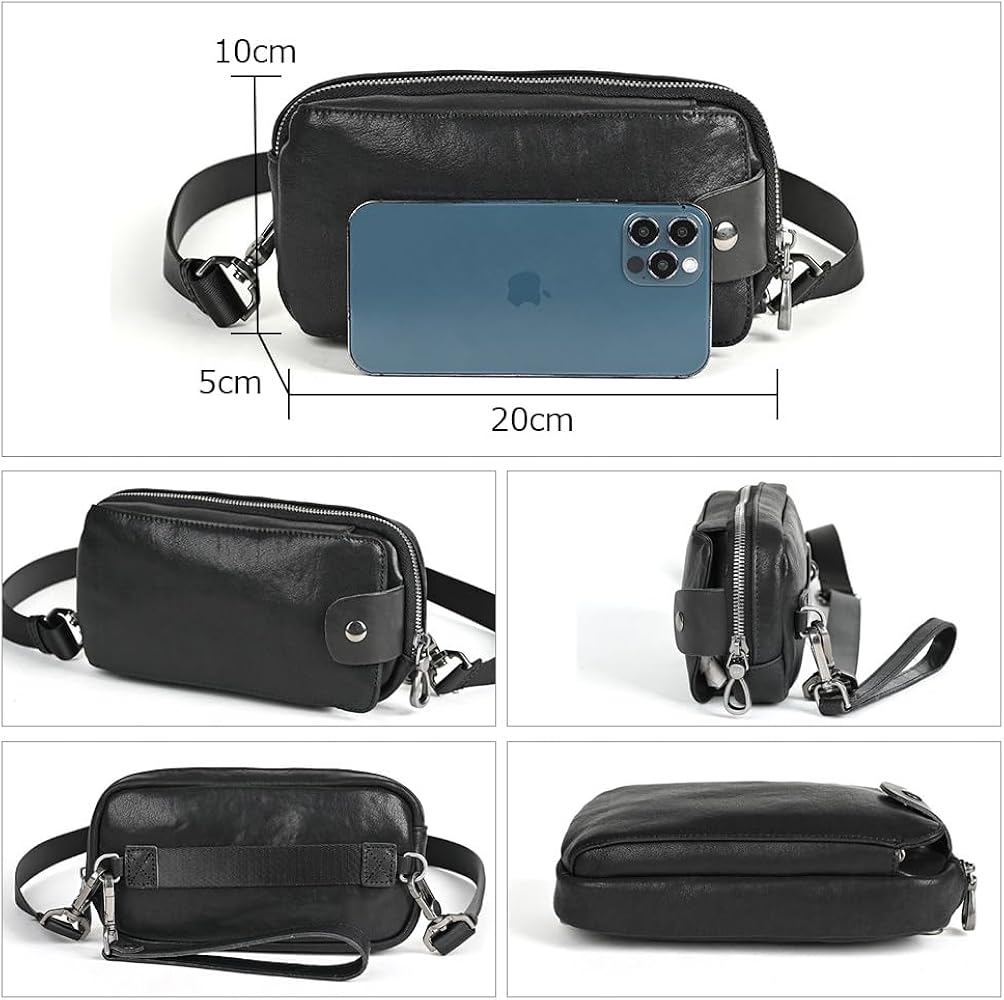 Amazon | [Whatna] 牛 革 ミニワンショルダー メンズ 斜め掛け