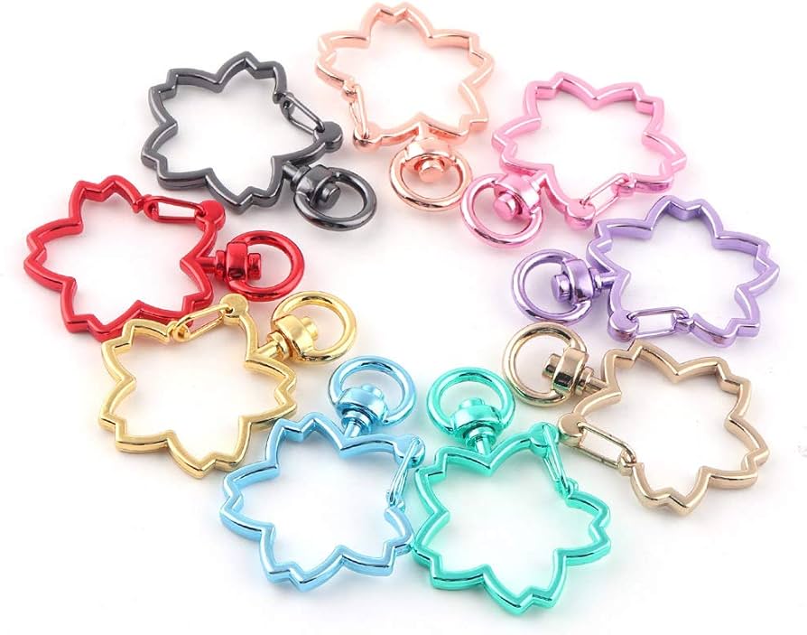 Amazon.com: 9mm Cherry Blossom Swivel Clasp Claw,Pink Swivel snap