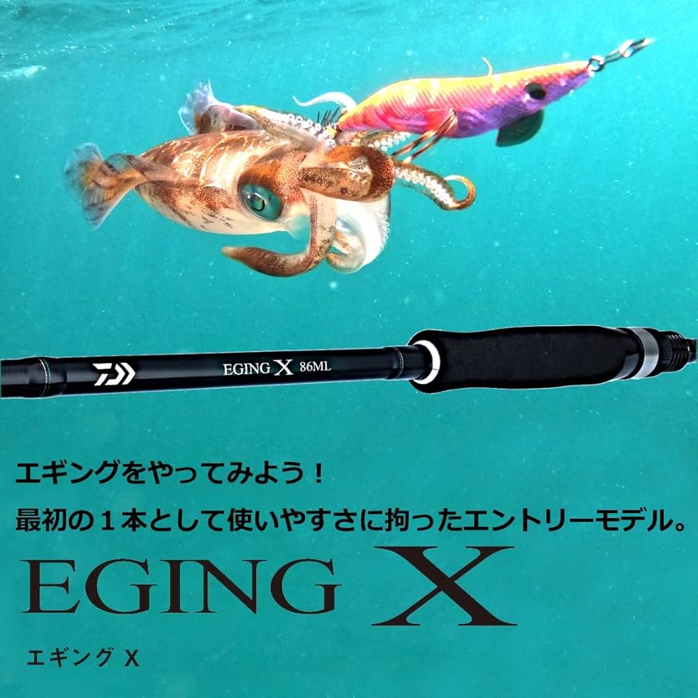 Amazon.co.jp: Daiwa Eging Rod EGING X 83ML (2022 Model) Black