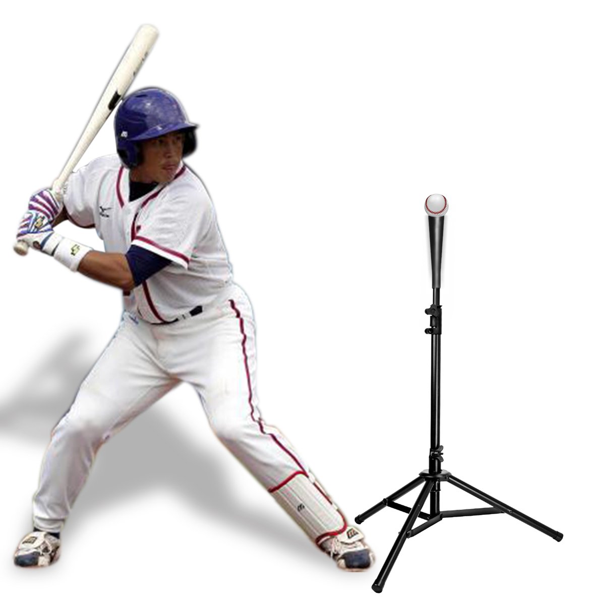 Amazon | Cyfie バッティングティー 野球 練習スタンド 折り畳み