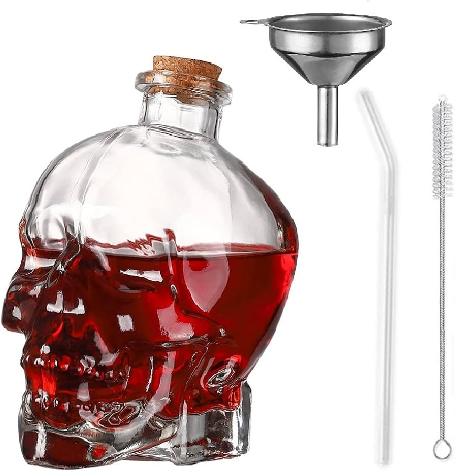 Amazon.co.jp: スカルデキャンタ 750ml クリスタルガラス スカル