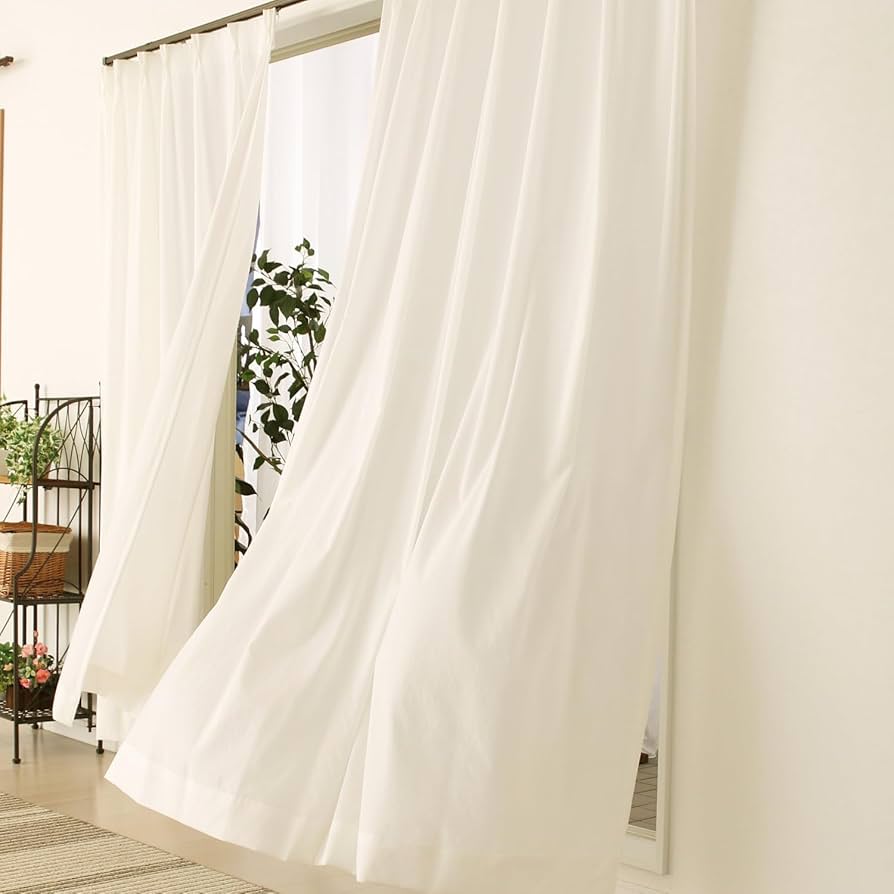 Amazon｜カーテン天国 レースカーテン UVカット率93.5％ ふわふわ 夜