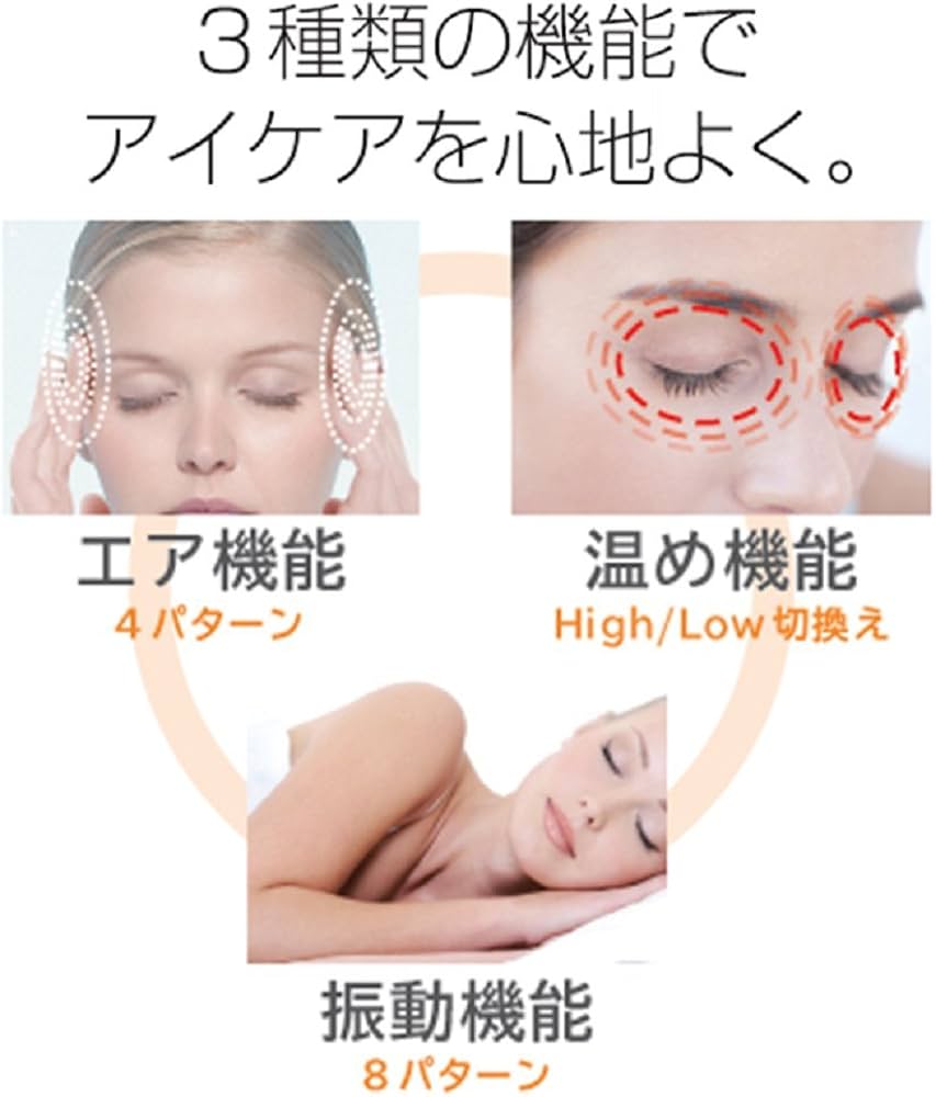 Amazon.co.jp: コイズミ 目もとエステ エアーマスク ホワイト KRX-4000