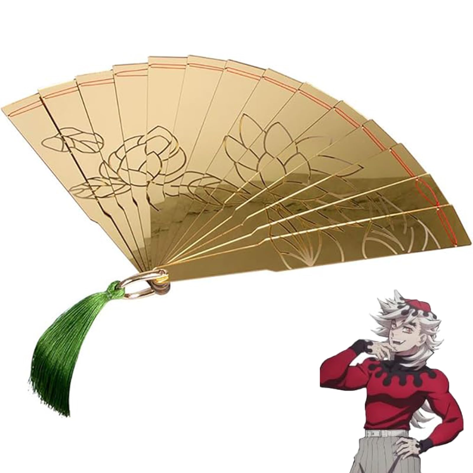 Amazon.co.jp: DEVOTEE 鬼滅 十二鬼月 上弦の弐 童磨 どうま 扇子 人気