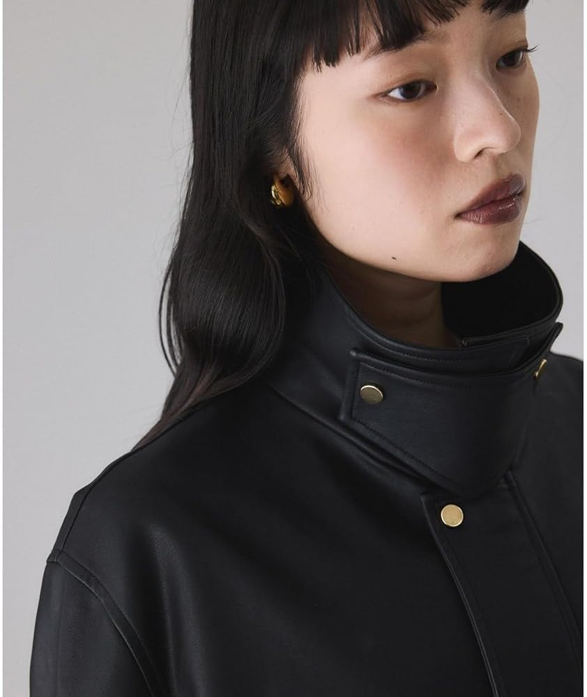 Amazon | [アダムエロペ] シンセティックレザーフライトジャケット