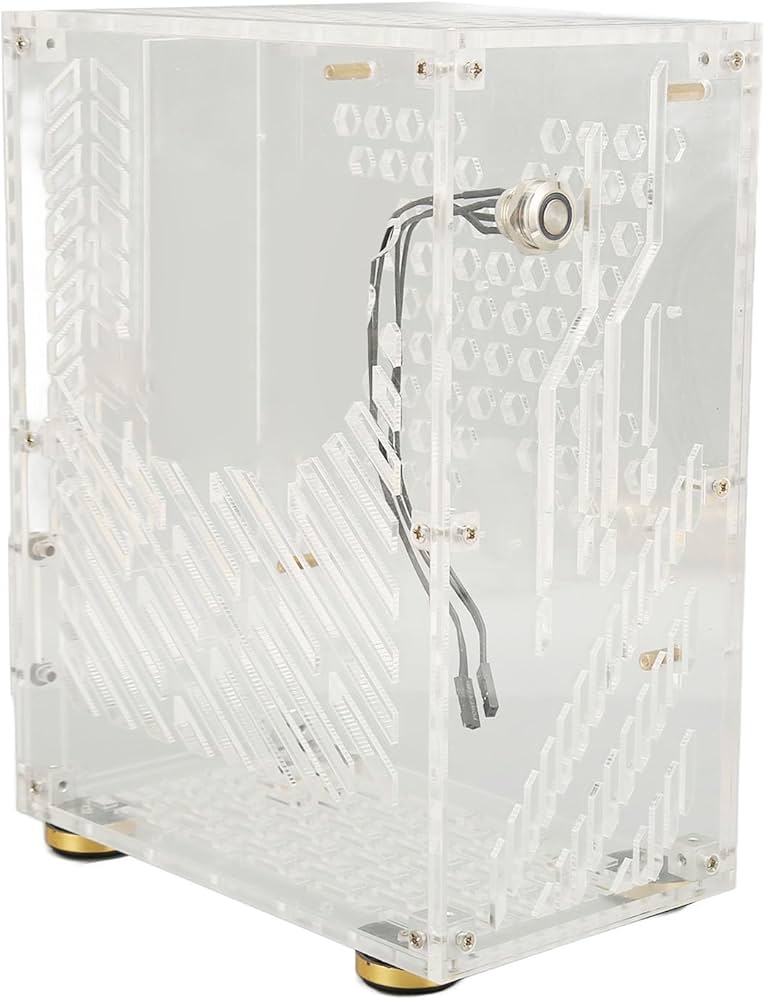 Amazon | ASHATA Mini ITX ケース、4.3L ミニ PC ケース透明アクリル