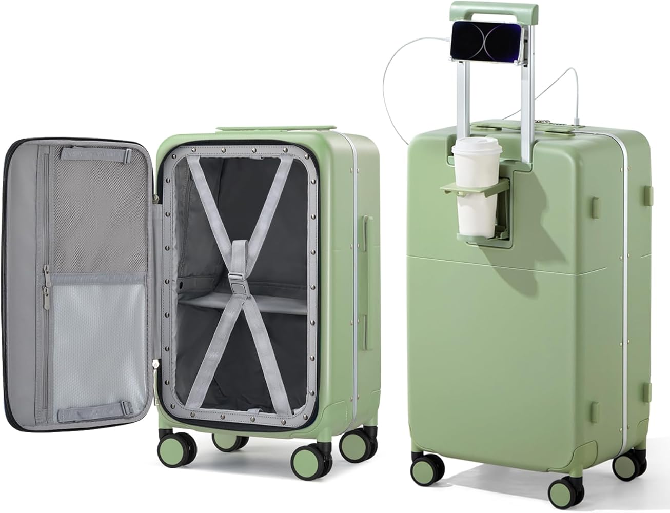 Amazon.com | Hanke 20 Inch Carry On Luggage with Cup Holder and