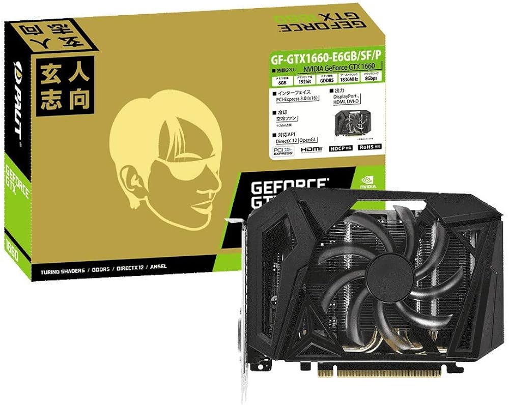 Amazon | 玄人志向 NVIDIA GeForce GTX1660搭載 グラフィックボード