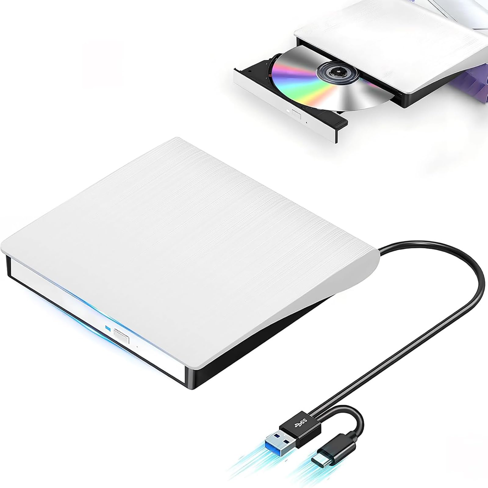 Amazon.co.jp: CD DVDドライブ 外付けDVDドライブ 高速処理 8XDVD&