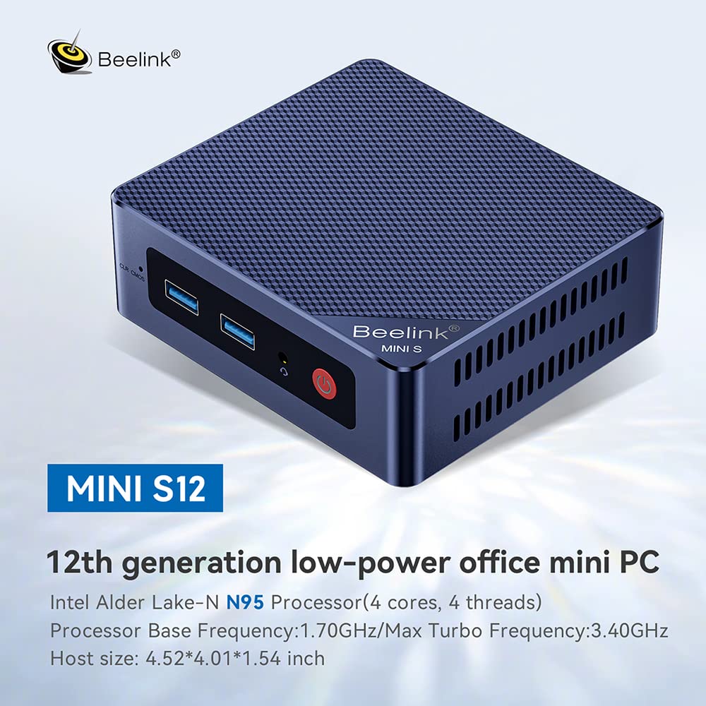 Amazon.com: Beelink Mini PC, Mini S12 Intel 12th Gen 4-Core N95(up