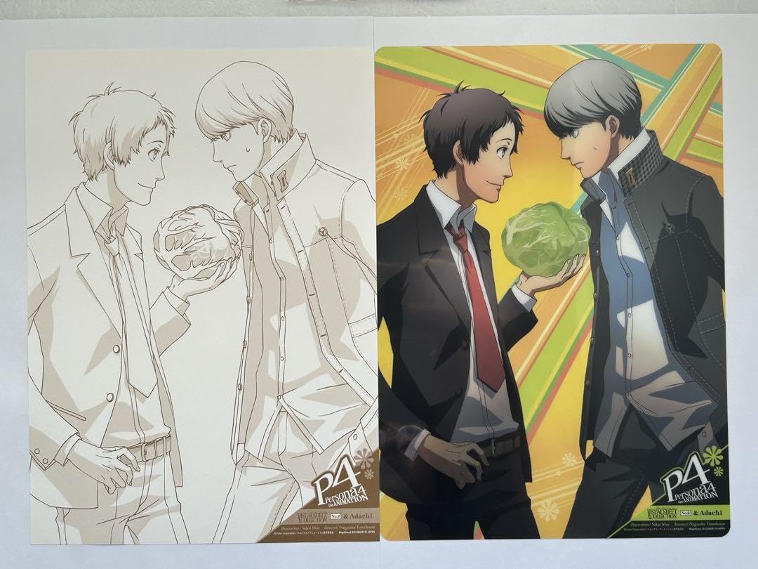 ペルソナ4 鳴上悠 足立透 クリアポスター ペルソナ4 鳴上悠 足立透