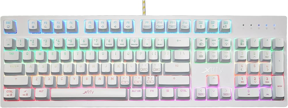 Amazon | Xtrfy K2 RGB ホワイト US メカニカル ゲーミングキーボード