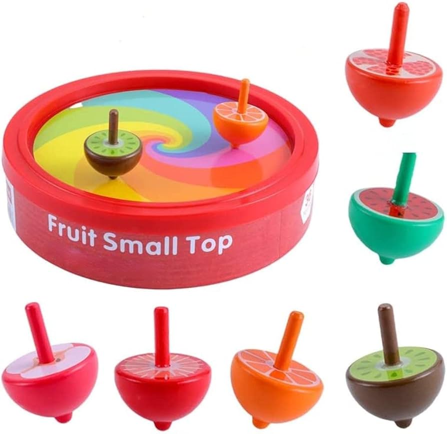 Amazon.co.jp: 木製手回しこま コマ 逆立ちこま 6種セット 収納