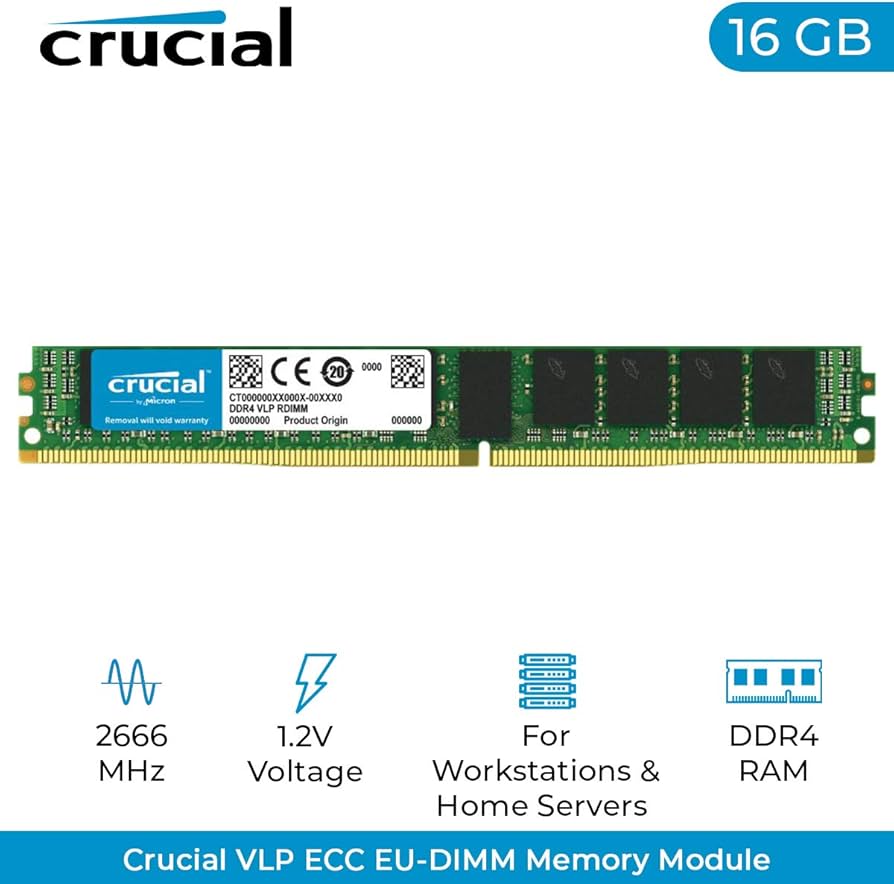 Amazon.co.jp: Crucial DDR4-2666 16GB/2Gx72 VLP ECC/REG CL19