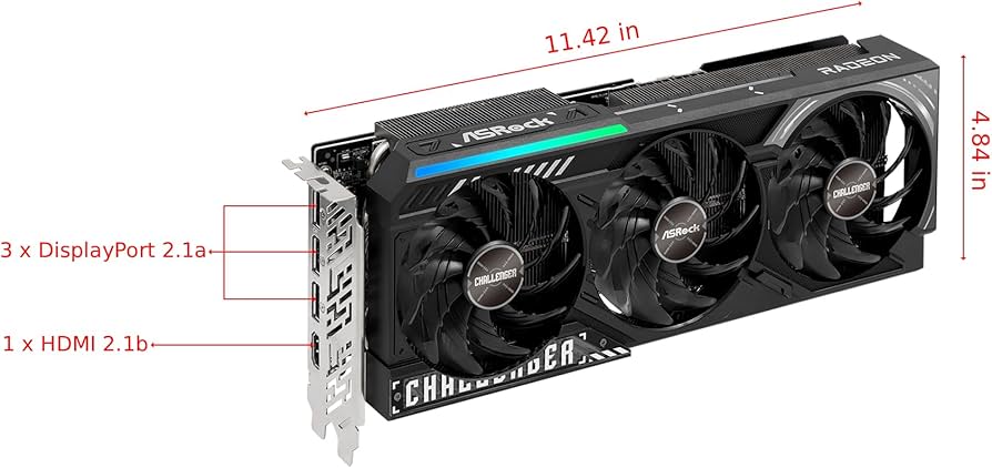 Amazon.com: ASRock Radeon RX 9070 XT Challenger 16GB OC Graphics