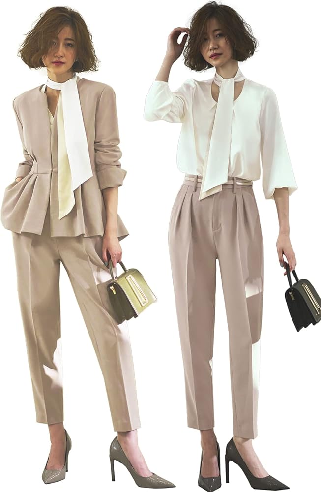 Amazon | [ルイ ルエ ブティック] ノーカラー ウエスト タック