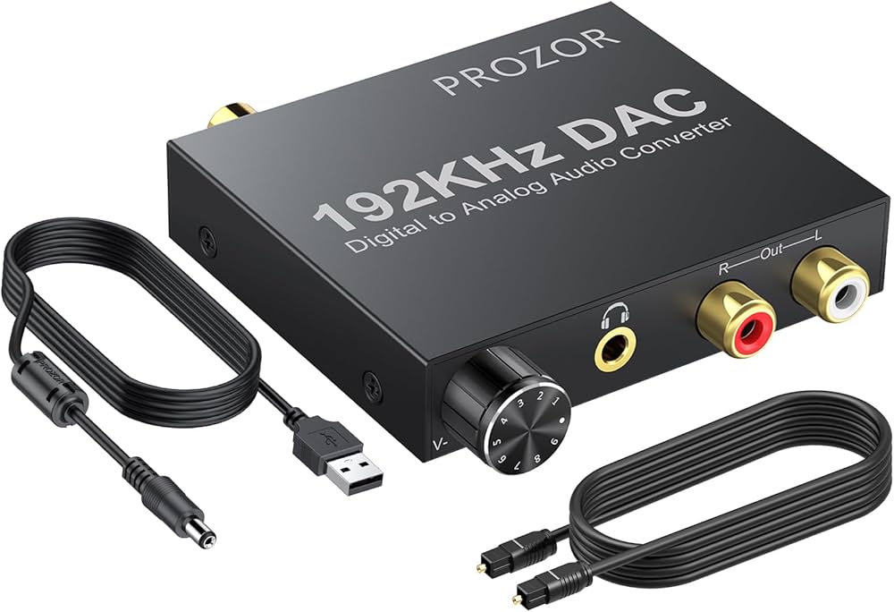 Amazon.co.jp: PROZOR 192KHz デジタル to アナログ 音声変換器