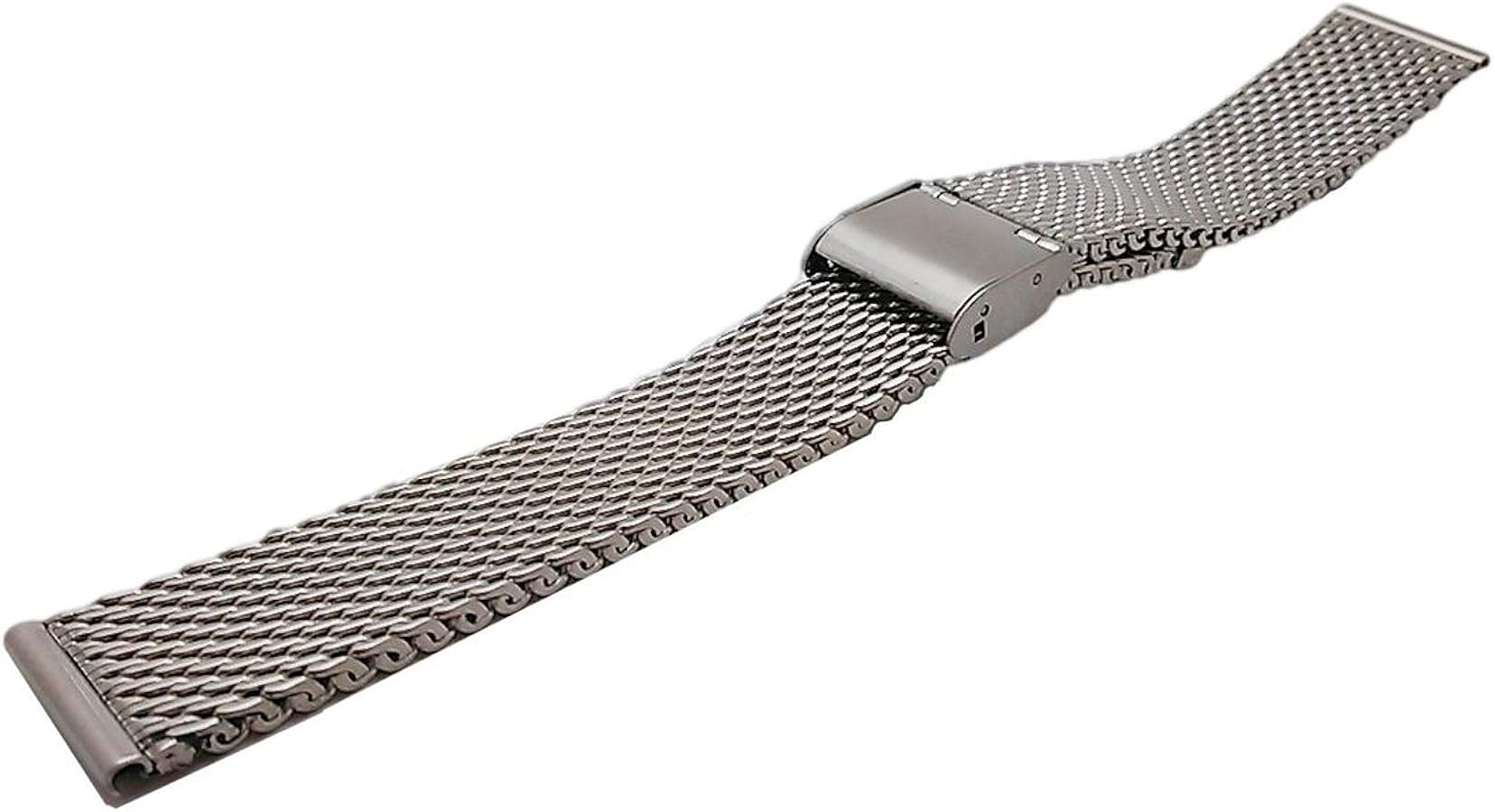 Amazon | 腕時計用ベルト ステンレスメッシュ メタルスライドバンド