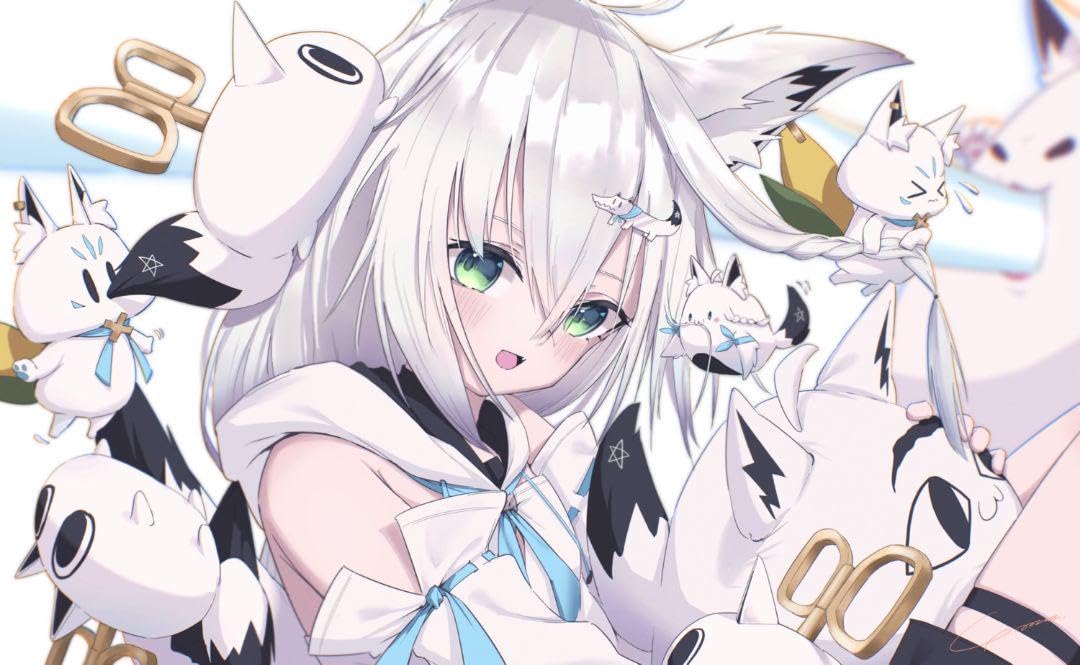 Amazon.co.jp: 白上フブキ プレイマット マウスパッド プレイ VTuber