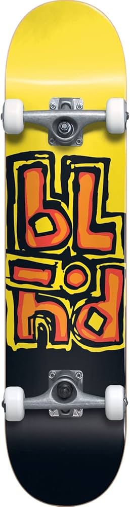 Amazon.com : Blind Skateboards OG Stacked Black/Yellow Mid