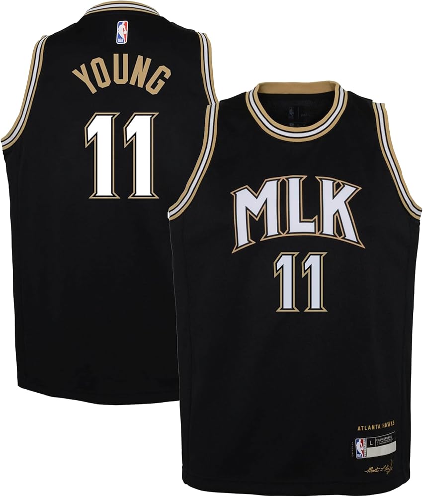 Amazon.com: Trae Young Atlanta Hawks NBA Black #11 Kids Youth 8-20