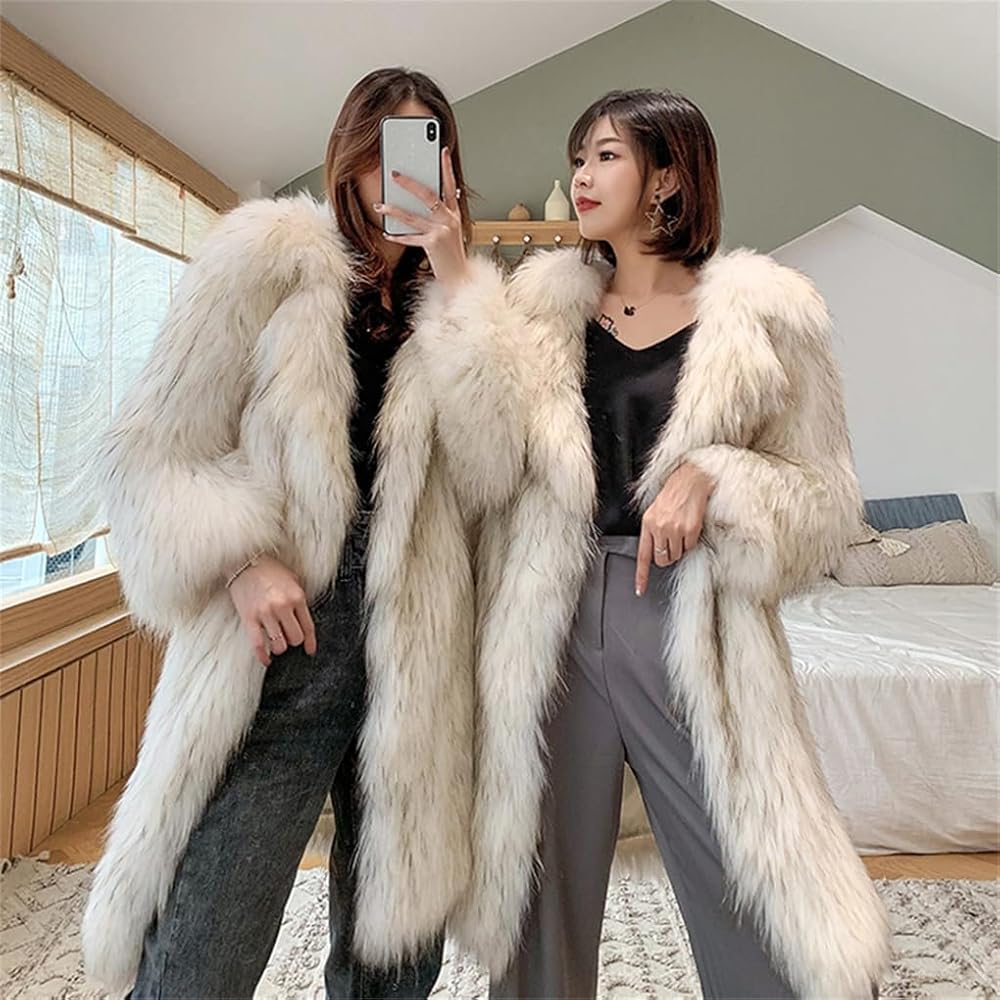 Amazon | [もうほうきょう] レディース フェイクファー コート