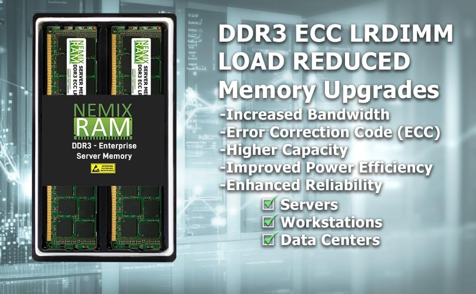 Amazon | NEMIX RAM 64GB (1X64GB) DDR3 1600MHZ PC3-12800 8Rx4 1.5V