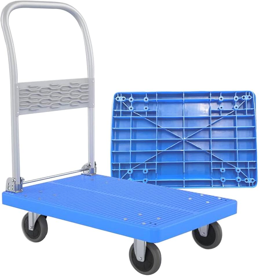 Amazon.co.jp: 台車 ブルー キャリーカート 高い耐荷重性 折りたたみ