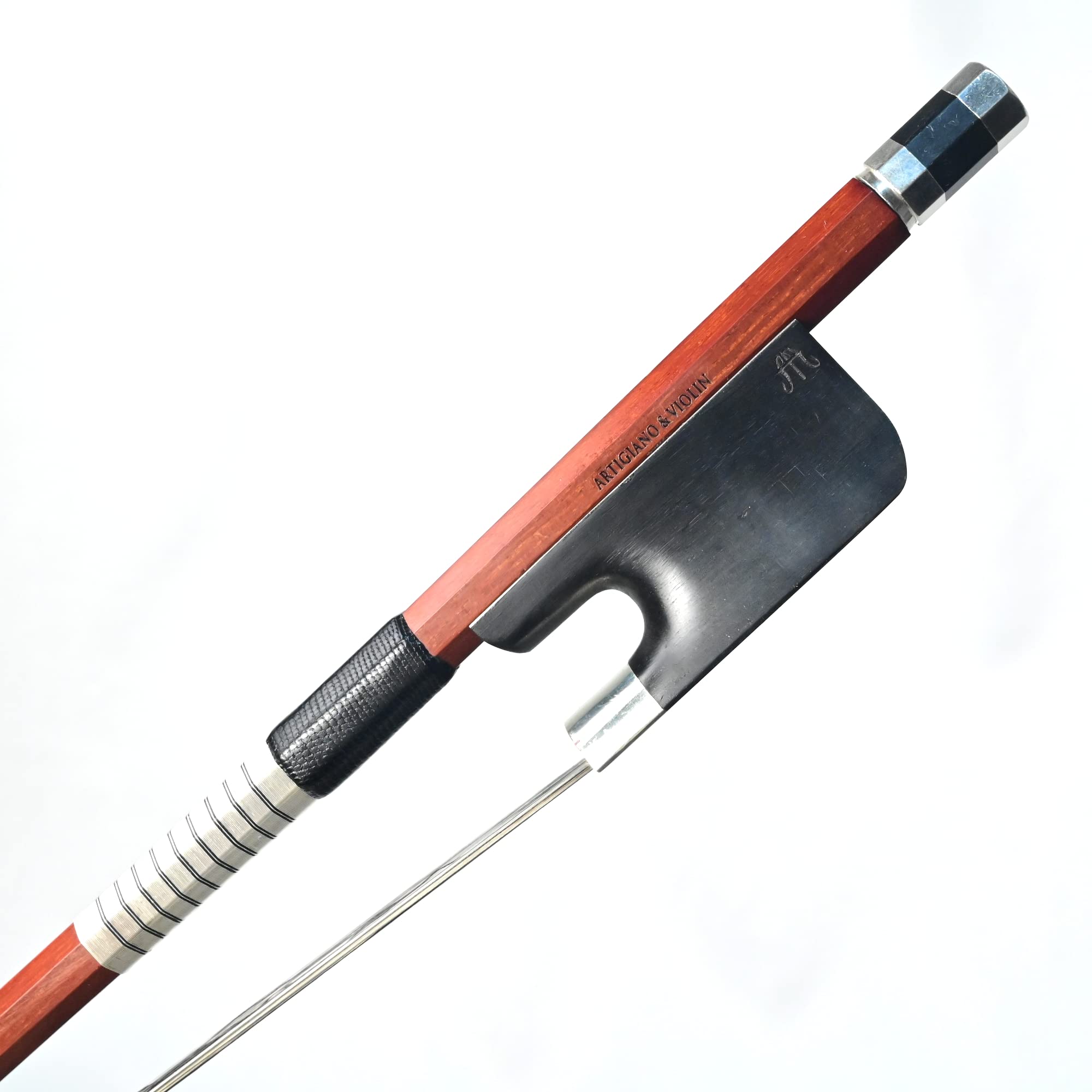 Amazon | ARTIGIANO&VIOLIN エボニーフロッグ IPE コントラバス弓 角弓