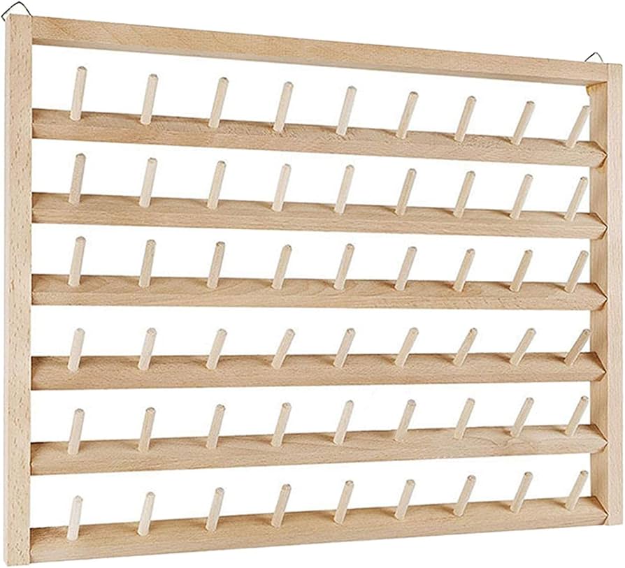 Amazon | IUIU 糸巻ラック ミシン糸 刺繍糸 糸立て 台 木製 ラック