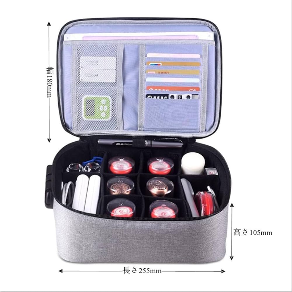 Amazon | 印鑑ケース 法人印鑑 大容量収納 印鑑保存袋 ダイヤルロック