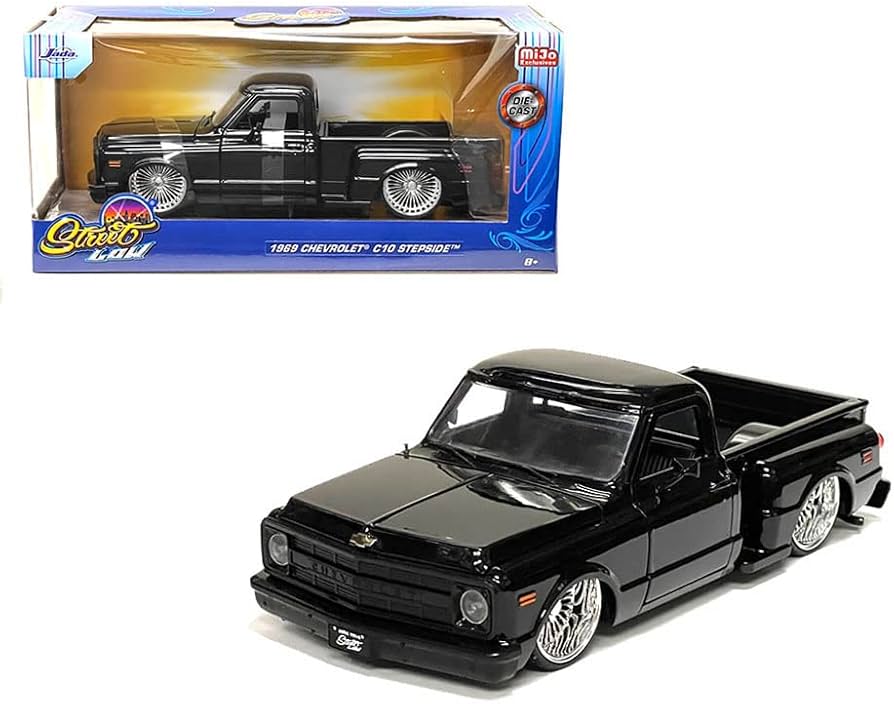 Amazon | Jada Toys 1969 シボレー C10 ステップサイド ローライダー