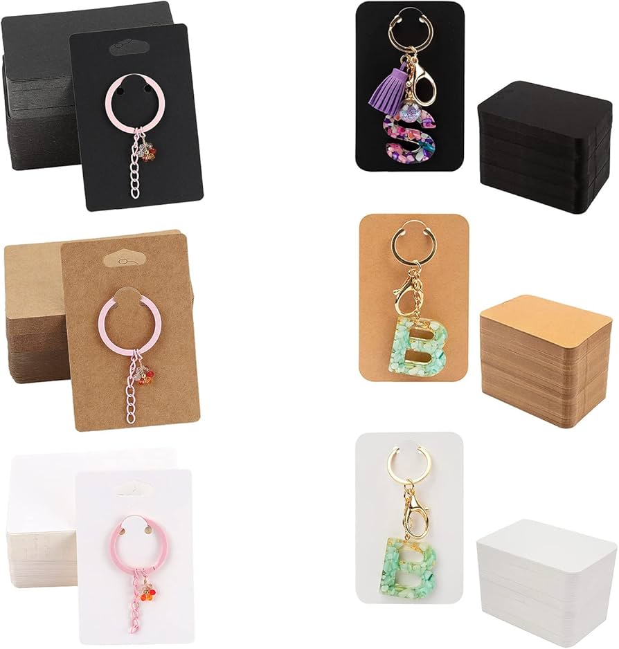 Amazon.co.jp: 50x キーチェーン パッケージ カードストック ホルダー