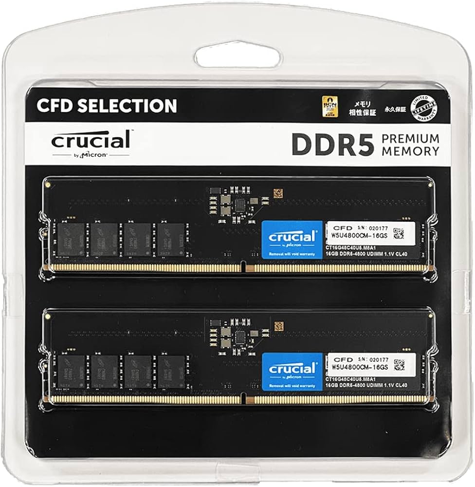 Amazon | CFD販売 デスクトップPC用メモリ DDR5-4800 (PC5-38400) 32GB