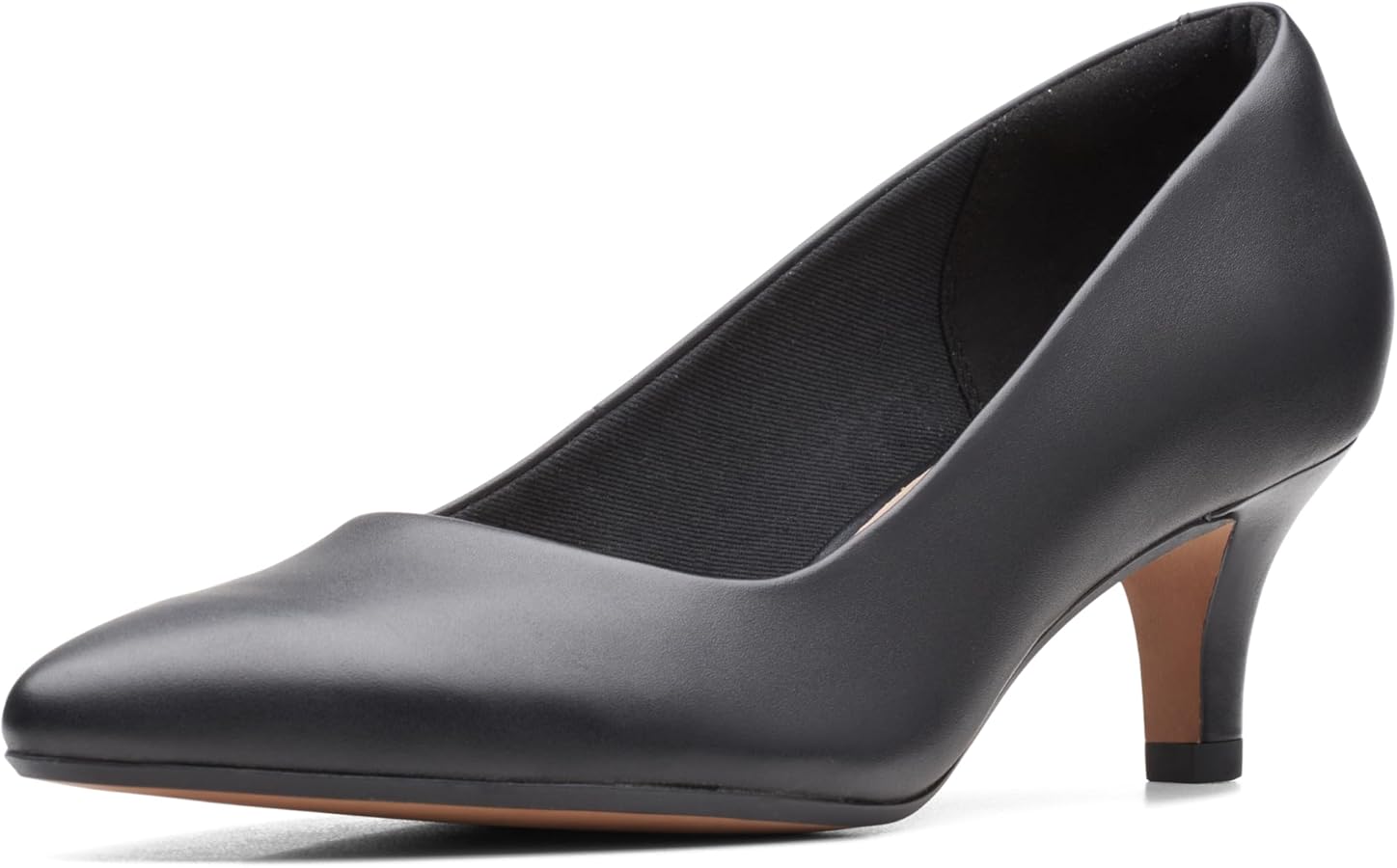Amazon.com | Clarks womens Linvale Jerica Pump, Black Leather, 5
