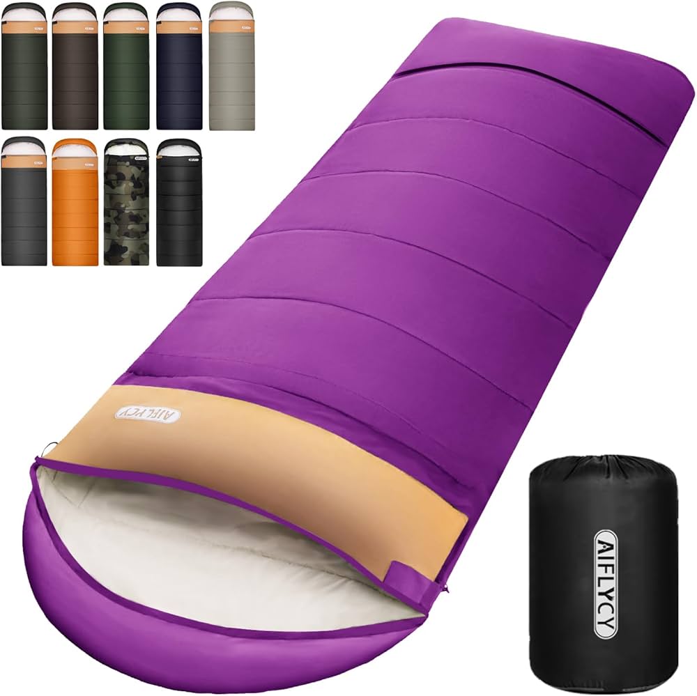 Amazon.co.jp: AIFLYCY 寝袋 シュラフ 封筒型 軽量 冬用 夏用【足元に