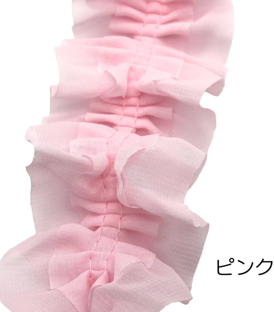 Amazon.co.jp: シフォン フリル リボン 1m レース ハンドメイド