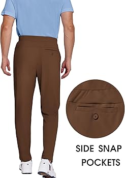 Amazon.com: PINSPARK Men's Sweat Elastic Waist Golf Pants Stretch
