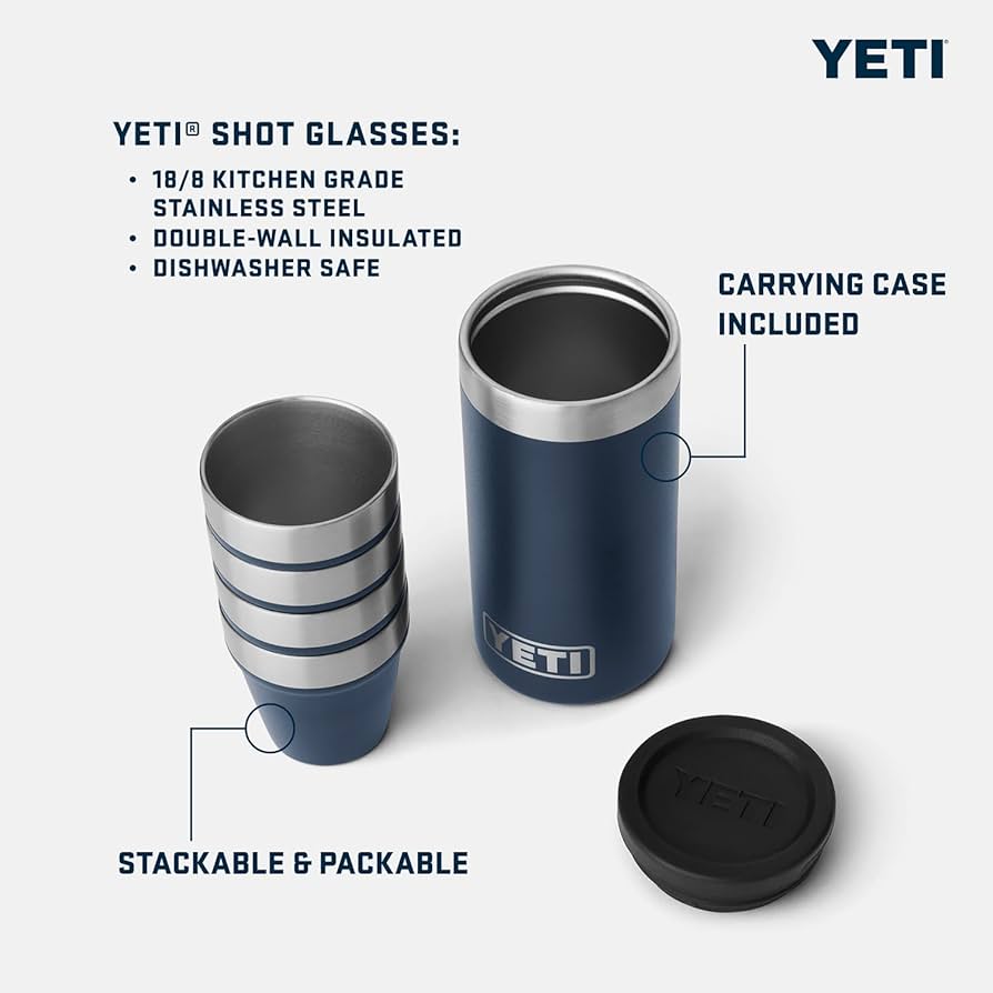 Amazon | YETI ショットグラス キャリーケース付き 4個セット
