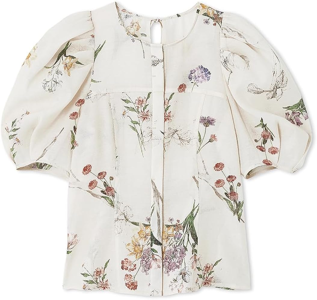 Amazon | [フレイ アイディー] ボタニカル シアータックパフブラウス