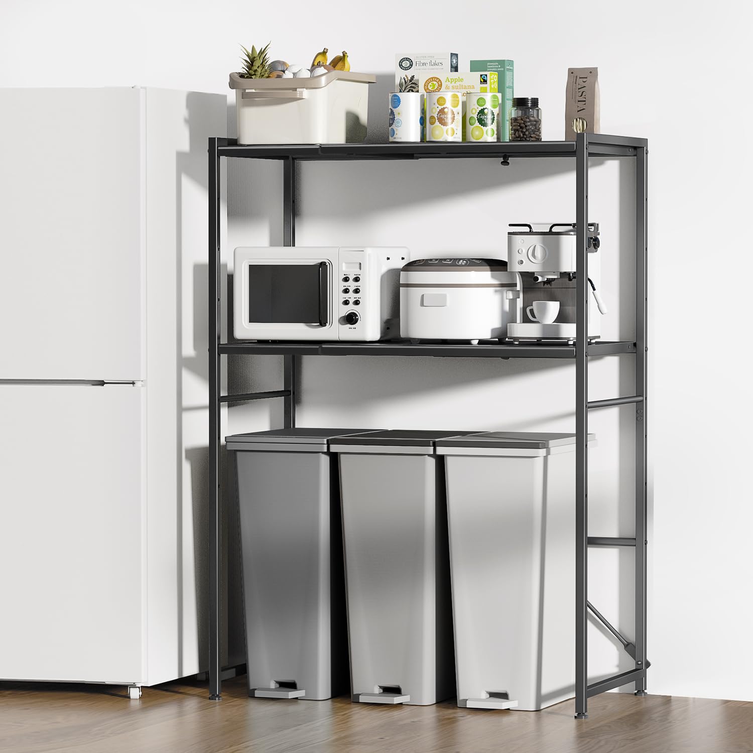 Amazon.co.jp: 【幅伸縮可・上下調整可】ゴミ箱上ラック TKUIN 電子