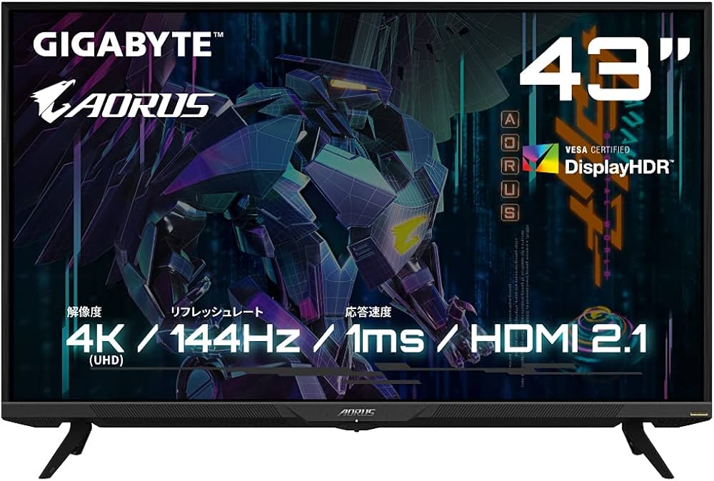 Amazon.co.jp: GIGABYTE AORUS FV43U Gaming Monitor (43 Type UHD 4K