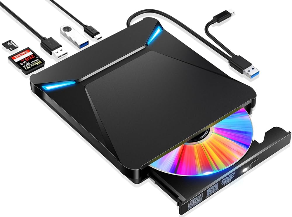 Amazon.co.jp: DVDドライブ 外付け 【6In1新モデル・多機能・USB3.0