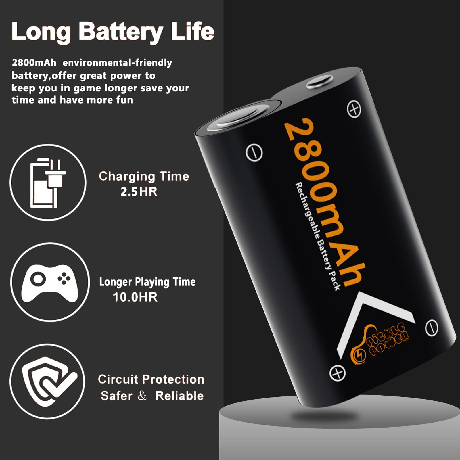 Amazon.co.jp: 2 X 2800mAh 充電式コントローラーバッテリーパック