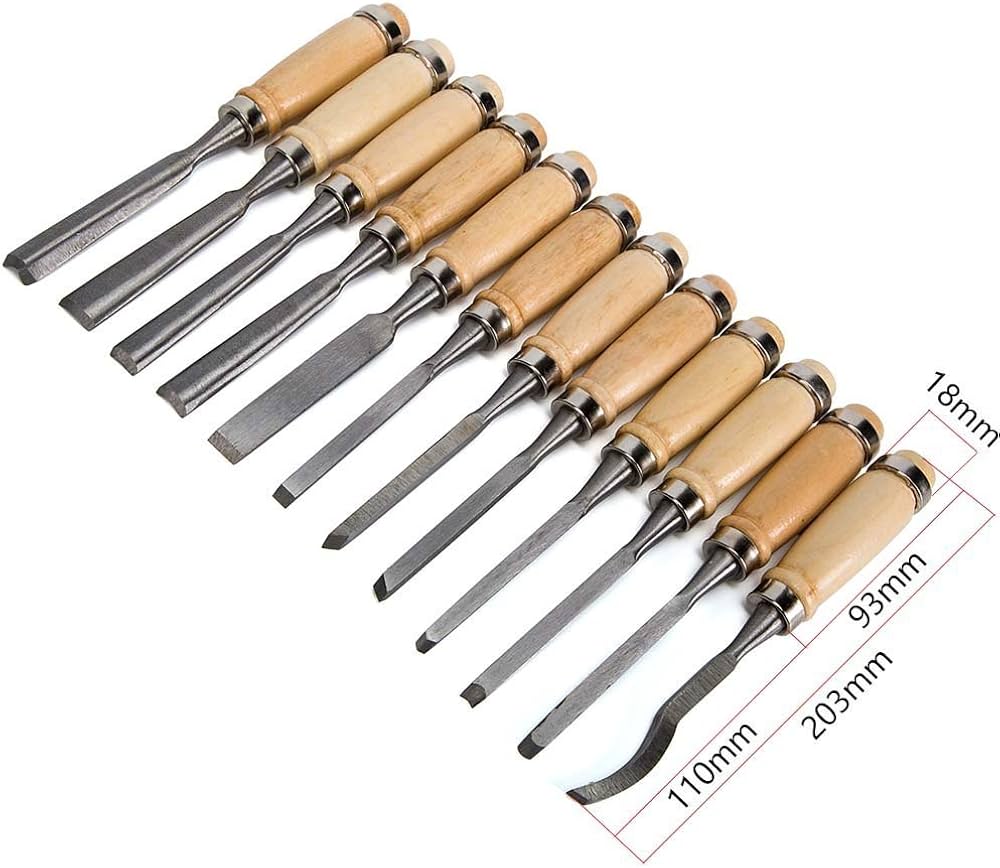 Amazon | JINTONG 彫金用篆刻刀 彫刻刀 ノミ のみ 鑿 蚤 入門 12本