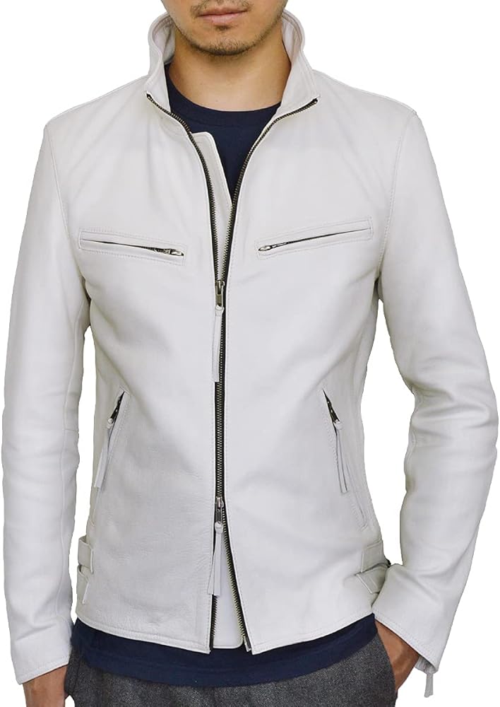 Amazon | [ハルフ] 本革 レザージャケット シングルライダース 革