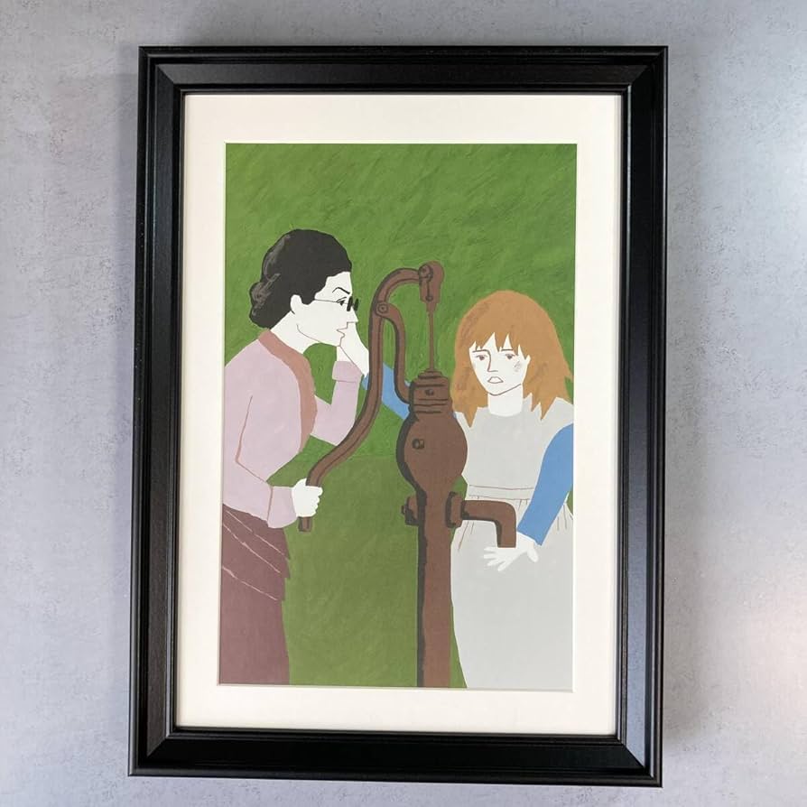 Amazon.co.jp: 額装品 和田誠 名作映画 奇跡の人 イラスト A4サイズ額